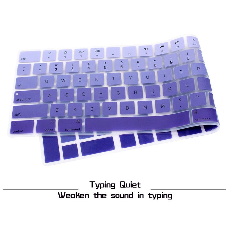 HRH Ombre Dark Purple Silicone Keyboard Cover Keypad Skin for Magic Keyboard with Numeric Keypad A1843 MQ052LL/A Released in 2017 (US Layout) - Image 3
